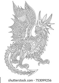 Dragon graphic vector illustration