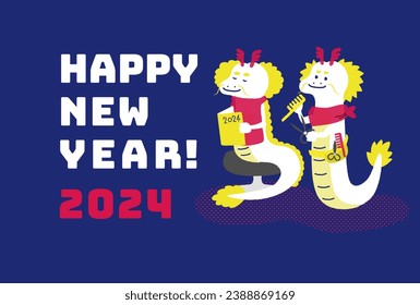 Dragon hairdresser's New Year's card