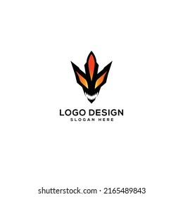 Abstrakter Drachenkopf Logo-Design Vektorgrafik