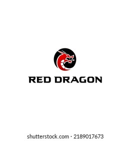 Dragon Head Abstract Modern Logo Vector