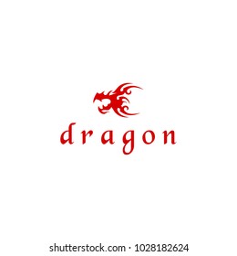 Dragon Head Abstract Vector Logo Element