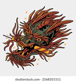 Dragon Head Chinese traditional logo