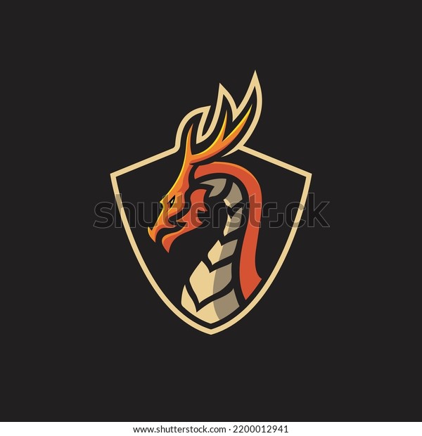 Dragon Head Esport Logo Gaming Mascot Stock Vector (Royalty Free ...