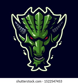 Dragon Head Esports Mascot Logo Stock Vector (Royalty Free) 1522547453 ...