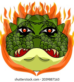 Dragon head and fire
Very suitable for, clothing design, bag, mask, etc.