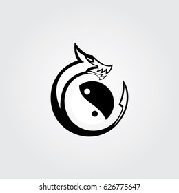 dragon head icon logo emblem chinese