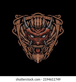 The dragon head Illustration design