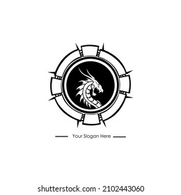 dragon head logo abstract animal head logo vector inspiration