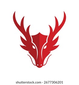 dragon head Logo design icon vector template