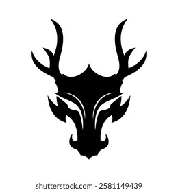 dragon head logo design vector icon template