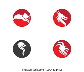 Dragon head logo icon illustration