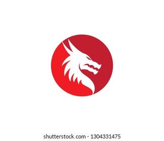 Dragon head logo icon illustration