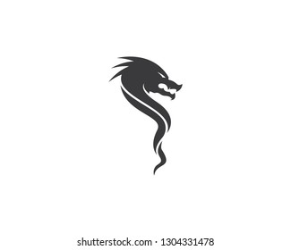 Dragon head logo icon illustration