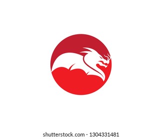 Dragon head logo icon illustration