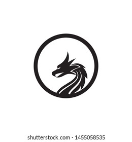 Dragon Head  logo icon illustration 