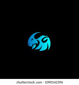 dragon head logo icon vector