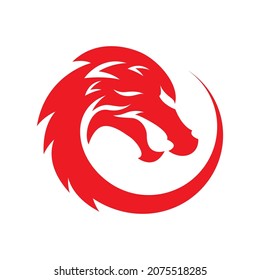 Dragon head logo images illustration design