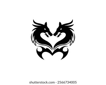 Dragon Head Logo Royalty Design Vector
