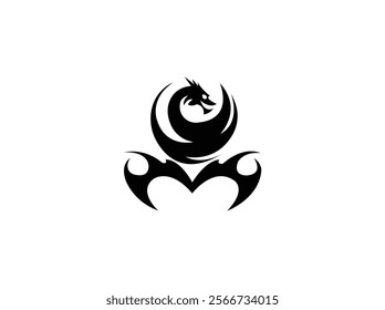 Dragon Head Logo Royalty Design Vector
