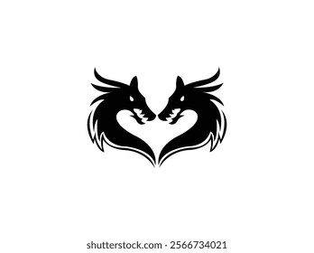 Dragon Head Logo Royalty Design Vector
