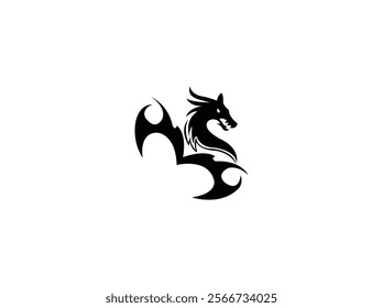 Dragon Head Logo Royalty Design Vector
