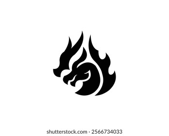 Dragon Head Logo Royalty Design Vector
