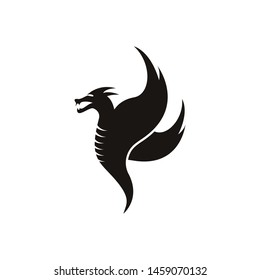 Dragon head logo template vector icon