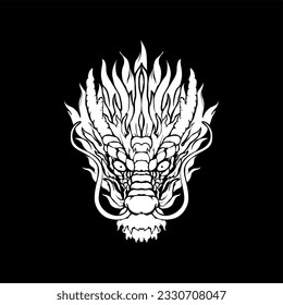 dragon head  logo vector design