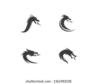 Dragon head logo vector icon