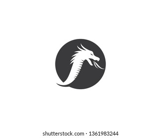 Dragon head logo vector icon