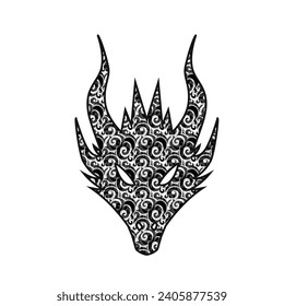 The Dragon. Head dragon logo vector, icon, illustration. Dragon vector icon illustration design logo template.