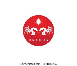 Dragon head logo vector illustration
