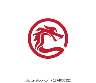 dragon Head logo vector illustration
