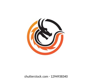 dragon Head logo vector illustration
