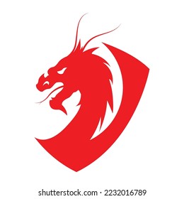 Drachenkopflogo, Vektorgrafik-Design