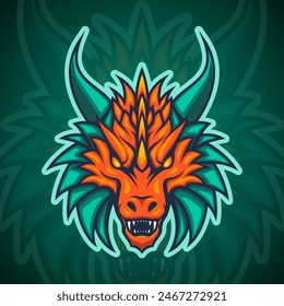 Vector con el logo de dragon head