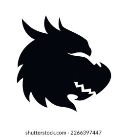 Dragon head mystical creature silhouette