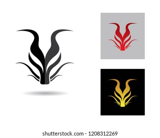 Dragon head symbol illustration