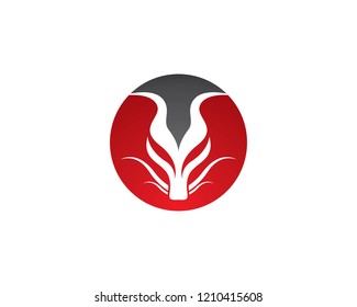 Dragon head symbol illustration