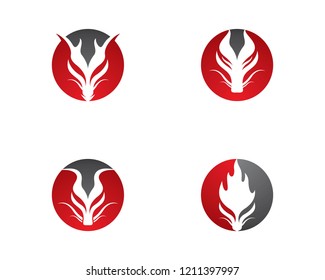 Dragon head symbol illustration