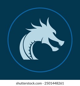 Dragon head trendy icon crafty abstract vector illustration qualified artwork beautiful design.eps