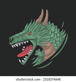 Dragon head for tshirt design