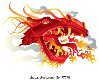 Dragon head. Vector