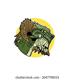 dragon head vector design good for t-shirt design and merchandise