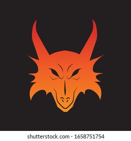 dragon head vector design logo template