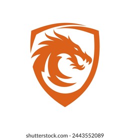 Dragon Head vector icon illustration design logo template