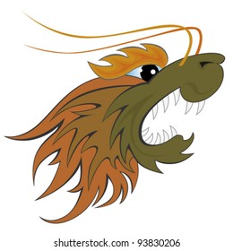 Dragon head. Vector illustration