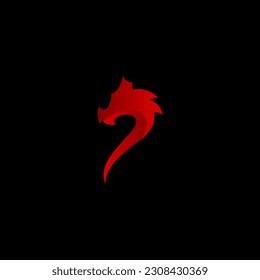 dragon head vector illustration for icon,symbol or logo. dragon template logo