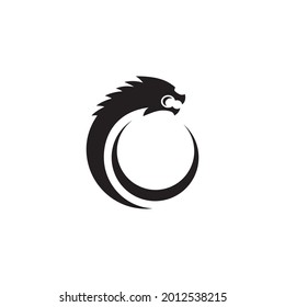 Dragon Head Vector Logo Illustration 