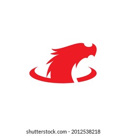 Dragon Head Vector Logo Illustration 